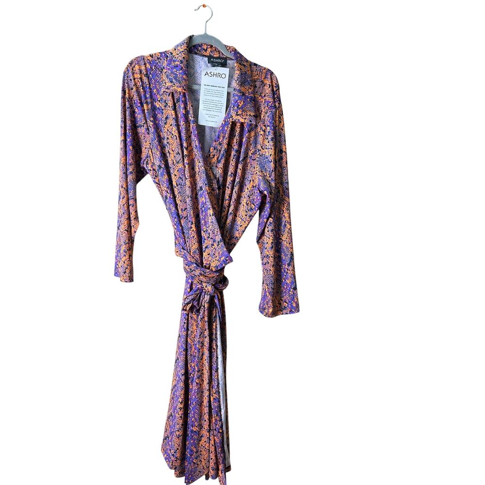 NWT Ashro Faux Wrap Dress Python Print‎ Size 3X